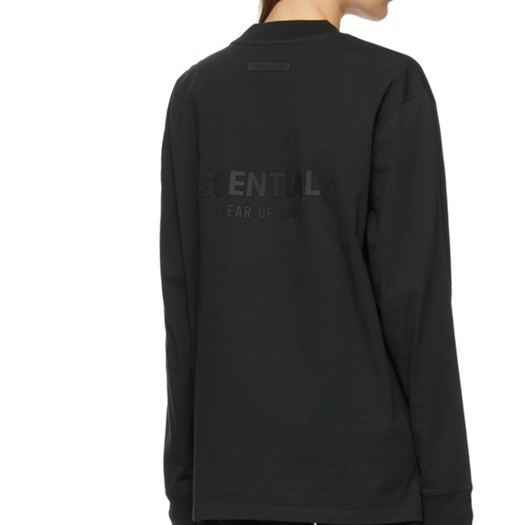 Essentials black jersey shirt - Picture 3 of 3